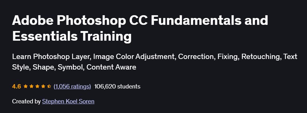 Adobe Photoshop CC Fundamentals and Essentials Training Course