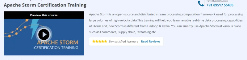 Apache Storm Certification Training Course