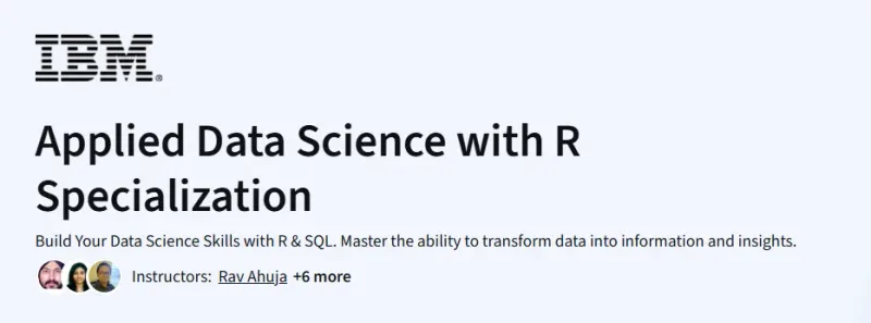 Applied Data Science with R Specialization Course