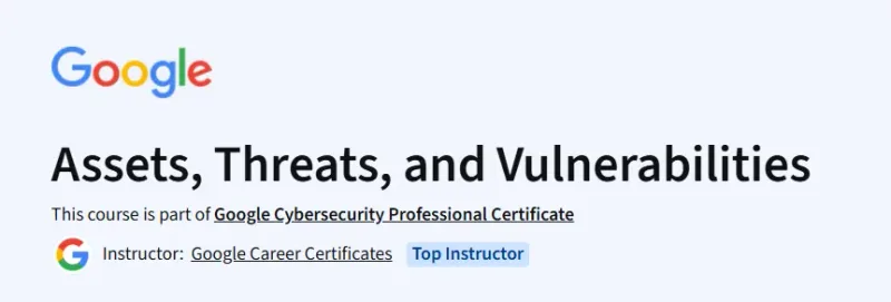 Assets, Threats, and Vulnerabilities Course
