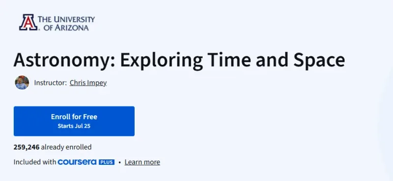Astronomy: Exploring Time and Space Course