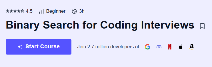 Binary Search for Coding Interviews Course