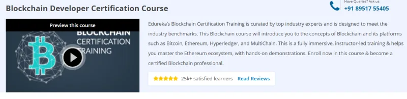 Blockchain Developer Certification Course