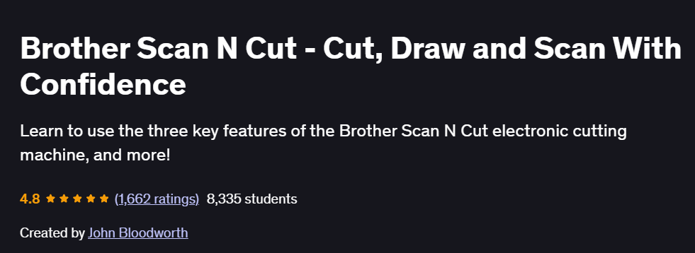 Brother Scan N Cut – Cut, Draw and Scan With Confidence Course