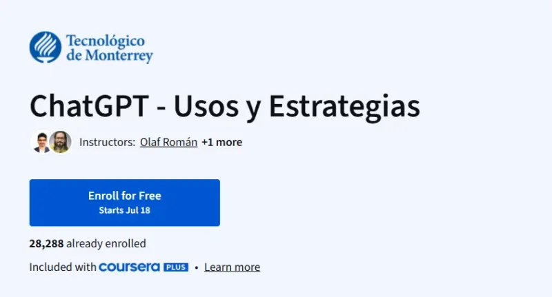 ChatGPT – Usos y Estrategias Course