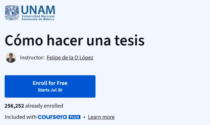 Cómo hacer una tesis Course
