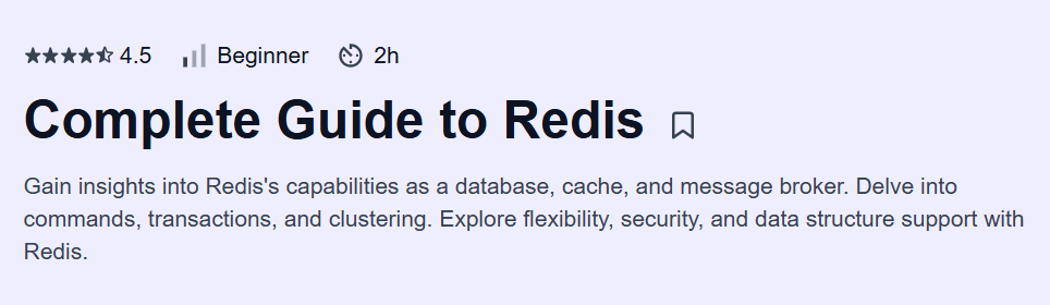 Complete Guide to Redis Course