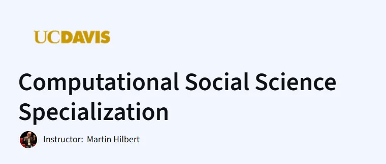 Computational Social Science Specialization Course