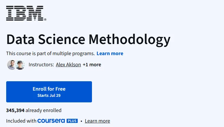 Data Science Methodology Course