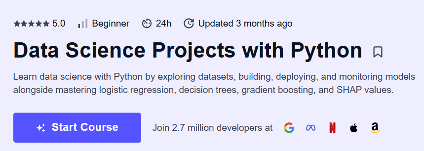 Data Science Projects with Python Course