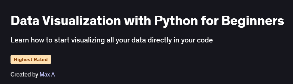 Data Visualization with Python for Beginners Course