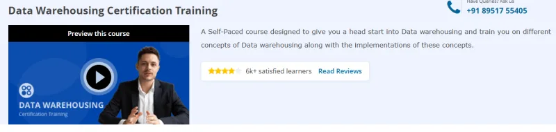Data Warehousing Certification Training Course