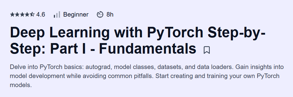 Deep Learning with PyTorch Step-by-Step: Part I – Fundamentals Course