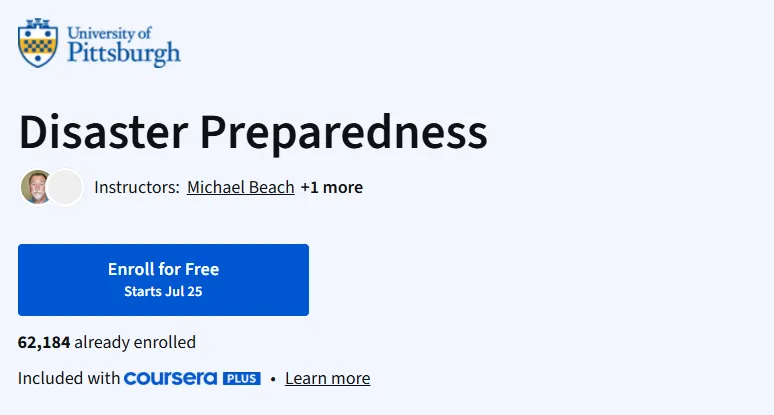 Disaster Preparedness Course