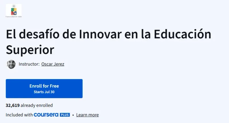 El desafío de Innovar en la Educación Superior Course