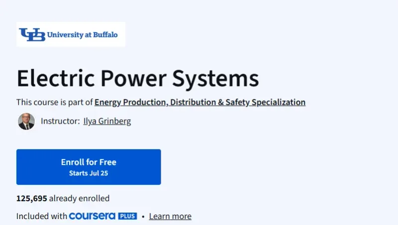 Electric Power Systems Course