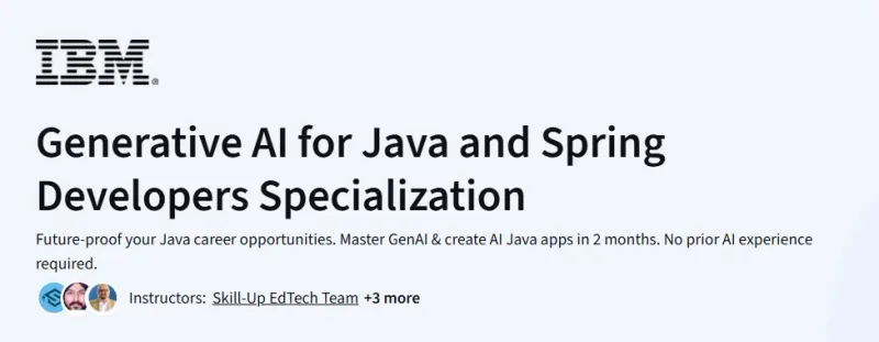 Generative AI for Java and Spring Developers Specialization Course