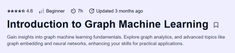 Introduction to Graph Machine Learning Course