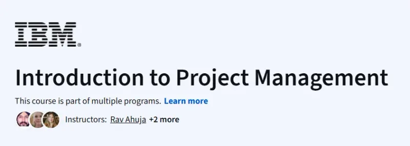 Introduction to Project Management Course