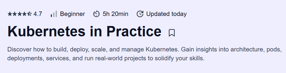 Kubernetes in Practice Course