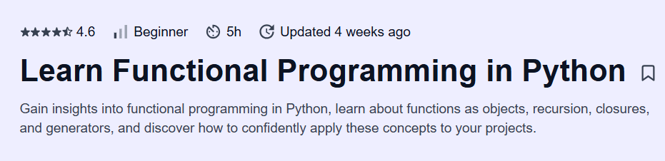 Learn Functional Programming in Python Course