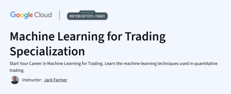 Machine Learning for Trading Specialization Course