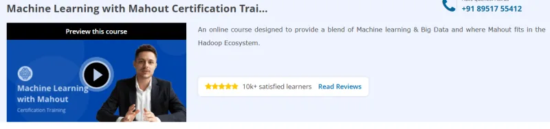 Machine Learning with Mahout Certification Training Course