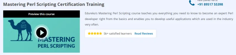 Mastering Perl Scripting Certification Training Course