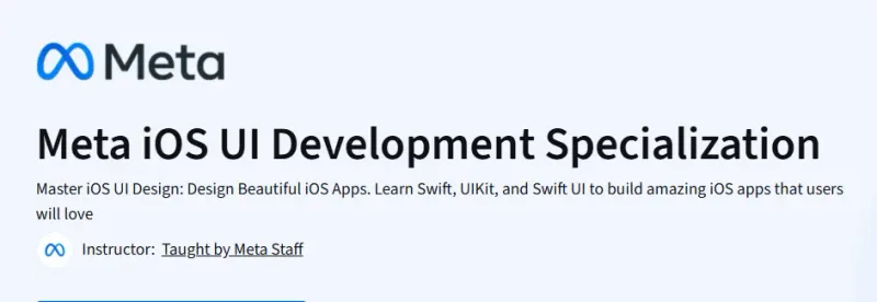 Meta iOS UI Development Specialization Course