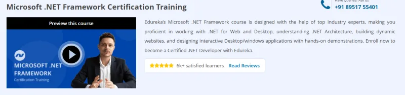 Microsoft .NET Framework Certification Training Course