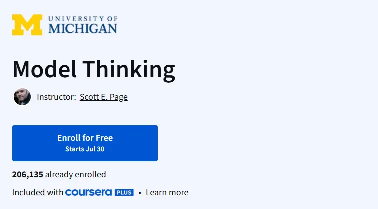 Model Thinking Course