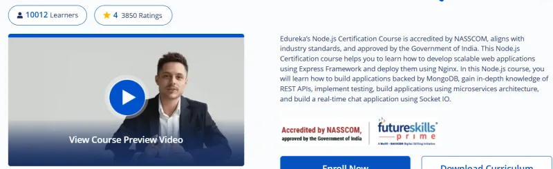 Node JS Course with Certification Course