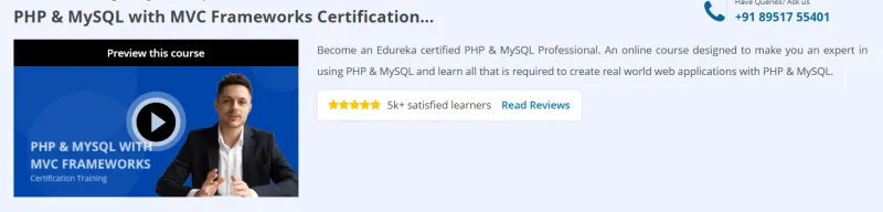 PHP & MySQL with MVC Frameworks Certification Training Course