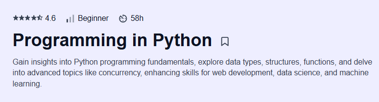 Programming in Python Course