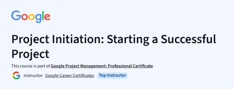 Project Initiation: Starting a Successful Project Course
