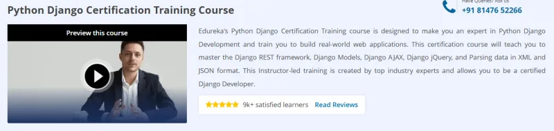 Python Django Certification Training Course