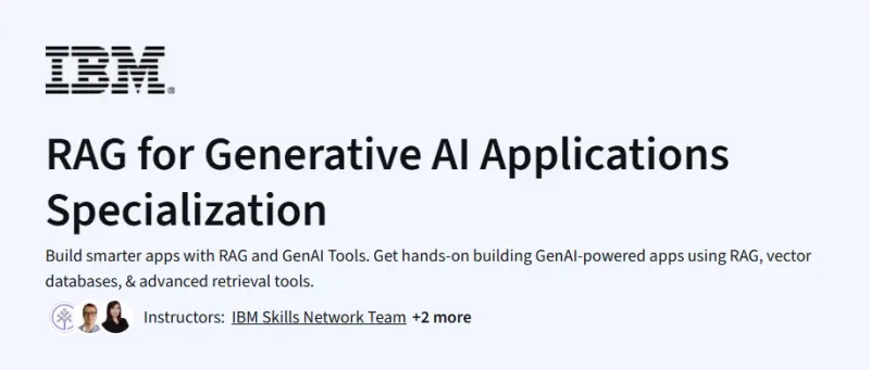 RAG for Generative AI Applications Specialization Course