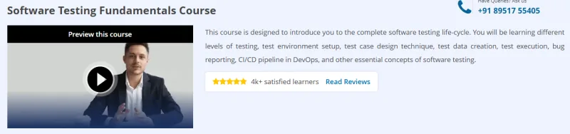 Software Testing Fundamentals Course