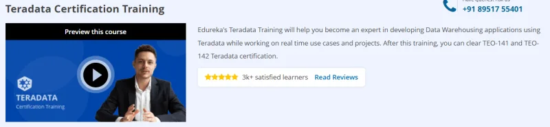 Teradata Certification Training Course