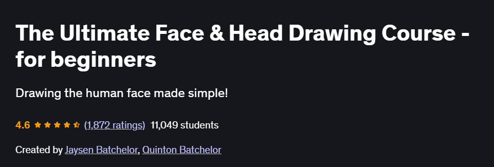 The Ultimate Face & Head Drawing Course – for beginners Course