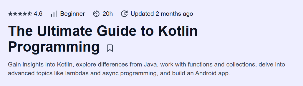 The Ultimate Guide to Kotlin Programming Course