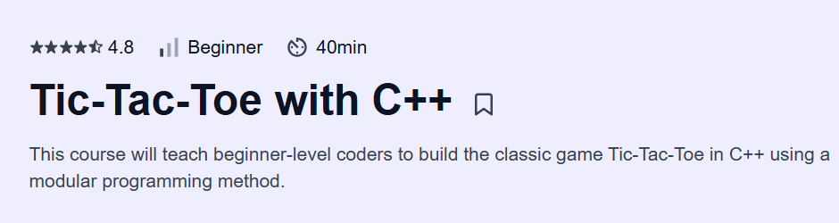 Tic-Tac-Toe with C++ Course