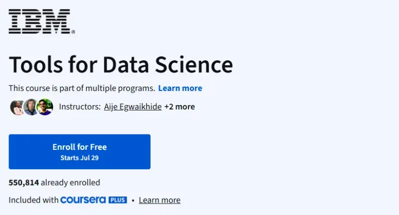 Tools for Data Science Course