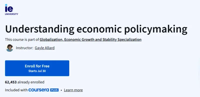 Understanding economic policymaking Course