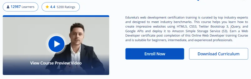 Web Developer Certification Training Course