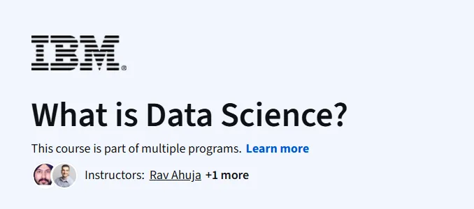 What is Data Science? Course