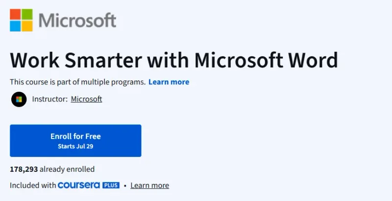 Work Smarter with Microsoft Word Course