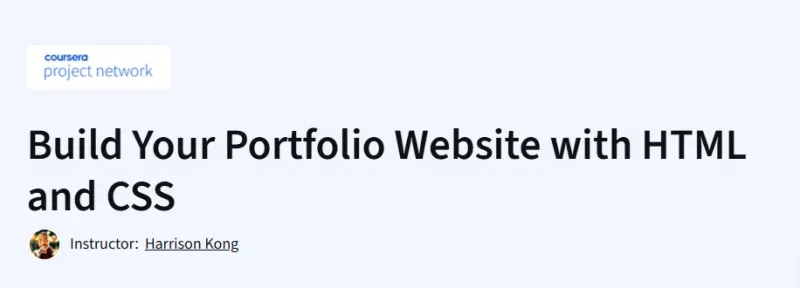 Build Your Portfolio Website with HTML and CSS Course
