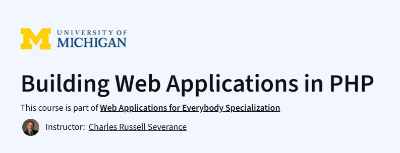Building Web Applications in PHP Course
