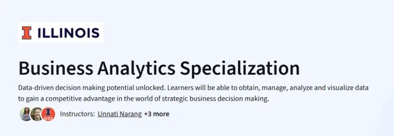 Business Analytics Specialization Course